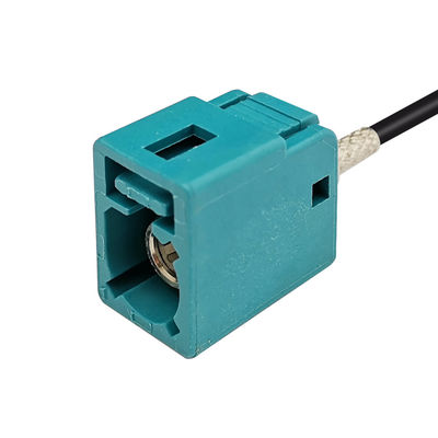 Data Female FAKRA Z Type Connector Waterblue Color High Speed For Car