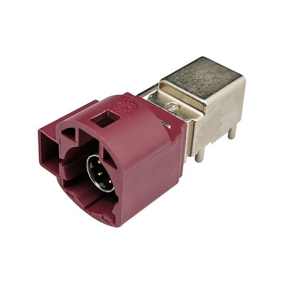 ODM Stable FAKRA Automotive Connectors , 4+2PIN Panel Mount Fakra Code D