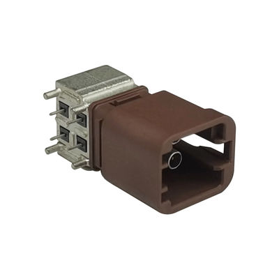 Mini FAKRA Connector Quad F-Code Rignt Angle Type With Housing